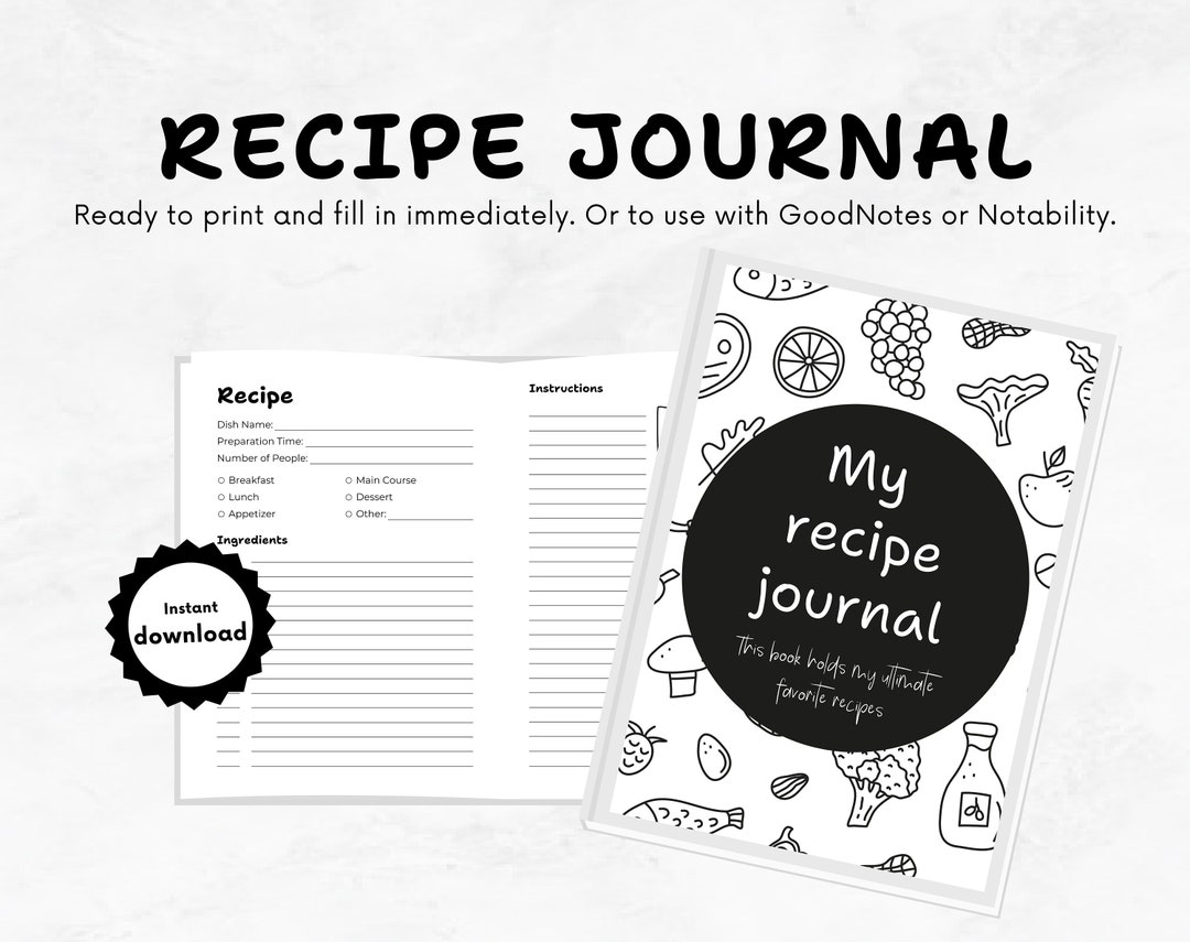 Blank Recipe Book Custom Recipe Book Recipe Journal Family Etsy