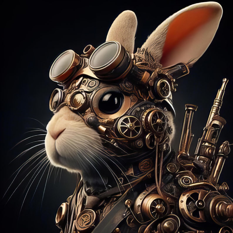 Steampunk Mega Bundle Edition 4, Pig, Rabbit, Sheep, Squirrel, Clipart ...