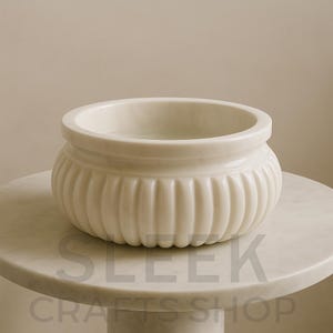 Carrara Marble Sink, Custom Sink, Bathroom Sink, White Marble Sink, Marble Sink, Bathroom Decor, Round Carrara Sink