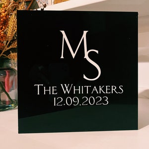 Black Acrylic Card Box, Wedding Card Box, Custom Card Box, Wedding, Wedding Gifts, Gift Table