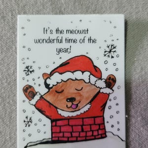 Feestvinylsticker "The Meowst Wonderful Time of the Year"