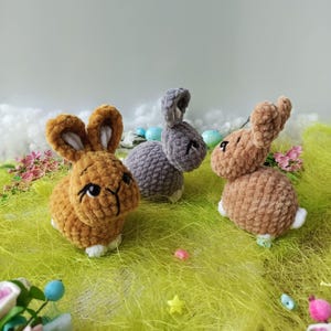 Bunny PDF Crochet PATTERN, Easter rabbit amigurumi tutorial, toy crochet pattern, low sew amigurumi crochet pattern, amigurumi, DIY plushie
