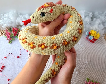 PDF-haakpatroon slang: amigurumi-knuffel (digitale tutorial)