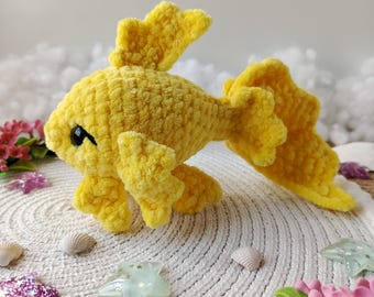 Fish PDF Crochet Pattern: Amigurumi Goldfish Toy (Digital Tutorial)