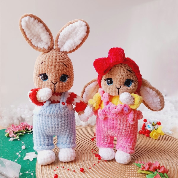 Bunny Crochet PATTERN PDF tutorial amigurumi coniglio giocattolo all'uncinetto modello decorazioni per la casa