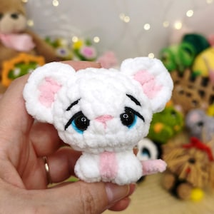 Haakpatroon voor een muisje zonder naaien (PDF) Amigurumi mini speelgoed sleutelhanger handleiding