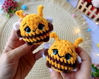 PDF Tiny Bee No Sew Crochet Pattern: Amigurumi Digital Tutorial