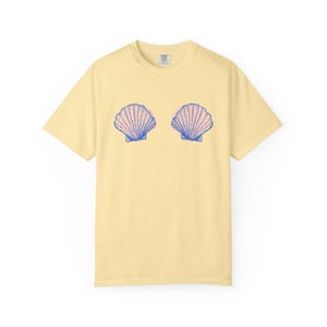Camiseta de concha, sujetador de sirena, camiseta de pescador, camiseta de bikini de concha estética, camiseta de playa Oceancore, camiseta de verano de chica coco, viaje de chicas playero imagen 7