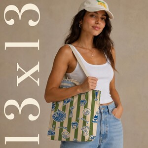 Italian Summer Tote Bag Coastal Beach Bag Mediterranean Tote Ciao Beach Vacation Tote Pool Bag Gift for Beach Lovers European Aesthetic image 3