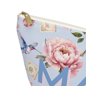 Mahjong Tile Storage Bag Mahjong Travel Pouch Floral Game Night Bag Hummingbird Mahj Accessories Gift image 10