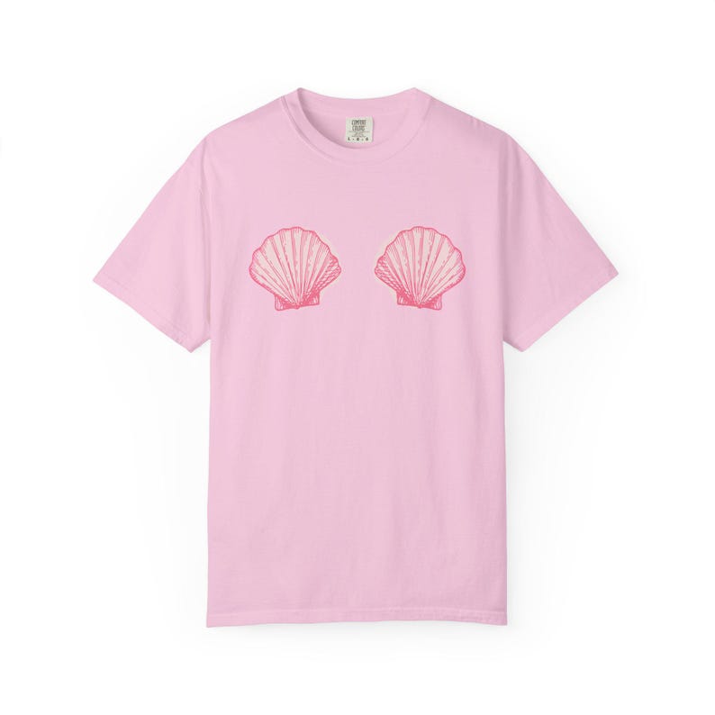 Camiseta de concha, sujetador de sirena, camiseta de pescador, camiseta de bikini de concha estética, camiseta de playa Oceancore, camiseta de verano de chica coco, viaje de chicas playero imagen 8
