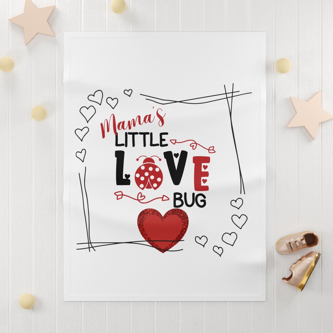 Love Bug Blanketcozy and Warm Soft Fleece Baby Throw Newborn Cuddle