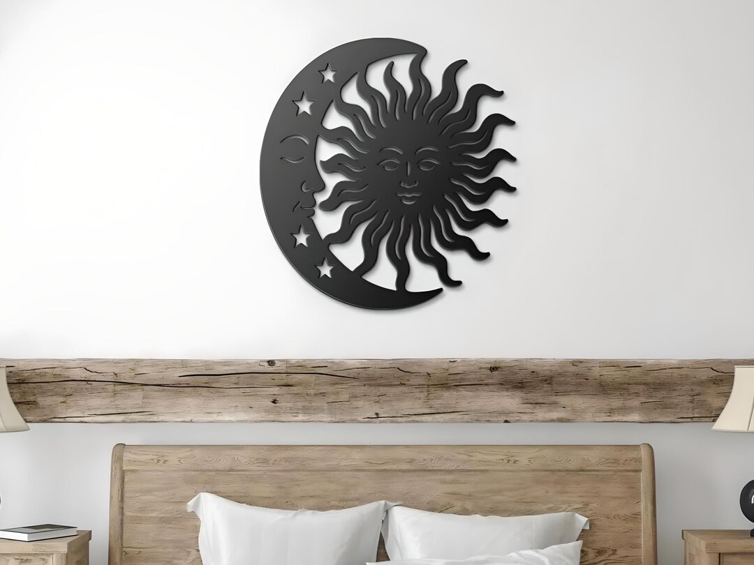 Die-cut Metal Sun and Moon Wall Art: Celestial Gift Home Decor - Etsy
