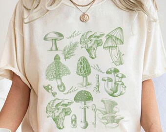 Vintage jaren 90 tattoo paddestoel natuurliefhebber sweatshirt, paddenstoelverzamelaar, tuinman hoodie, cottage kern esthetiek, cadeau voor paddenstoelkookplaat
