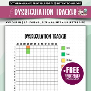 Autism Dysregulation Tracker: Sensory Log for Autistic Children (Printable PDF)