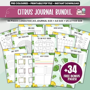 Bullet Journal anual con temática kawaii 2025/2026, Bujo mensual sin fecha, kit de planificador prediseñado (A4, A5, carta estadounidense), paquete de diario con la mejor relación calidad-precio.