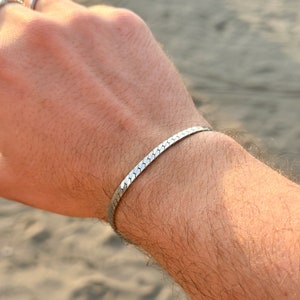 Herringbone Bracelet, Silver Herringbone Bracelet, Silver Bracelet, Herringbone Jewelry, Gift For Her, Gift For Him, Gift