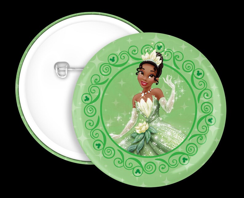 Princess Button Disney Princess Coquette Pin Button - Moana Cinderella Rapunzel Ariel ...