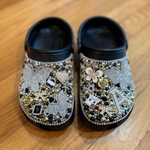 Dazzling bling crocs, custom sparkly shoes, handmade rhinestones crocs
