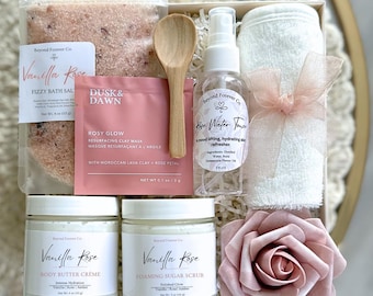 Muttertagsgeschenk | SelfCare Geschenk für Frau neue Mutter | Spa Day Geschenkset für Mama | Vanille Rose | Entspannungsgeschenk, um sie zu verwöhnen