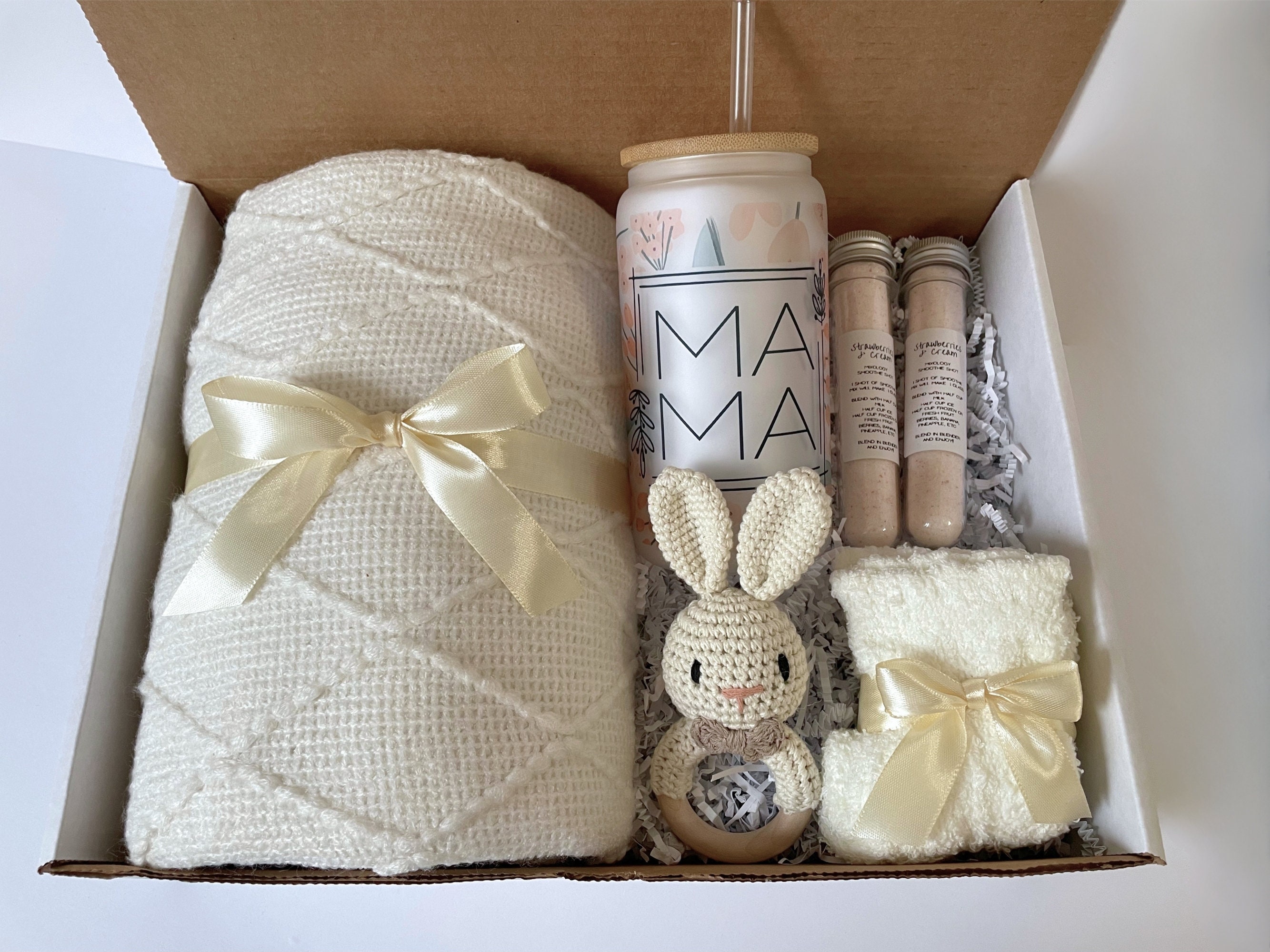 Baby Gift Basket for New Mom and Baby Gift Box for Woman Postpartum