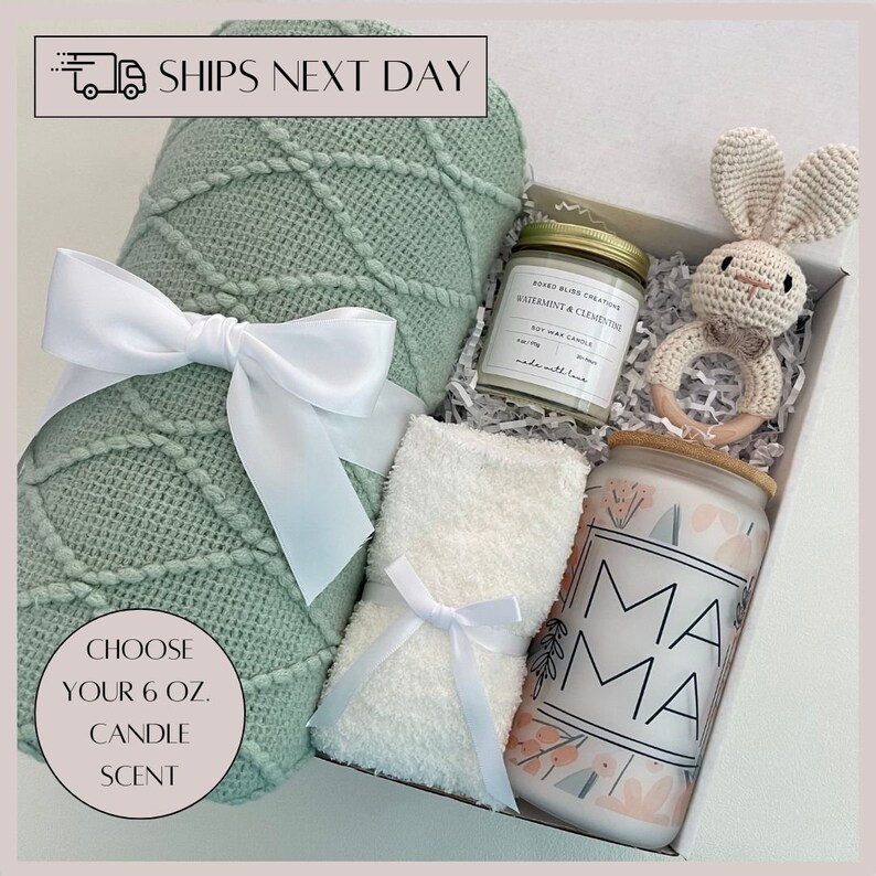 Baby Gift Basket for New Mom and Baby Gift Box for Woman Postpartum ...