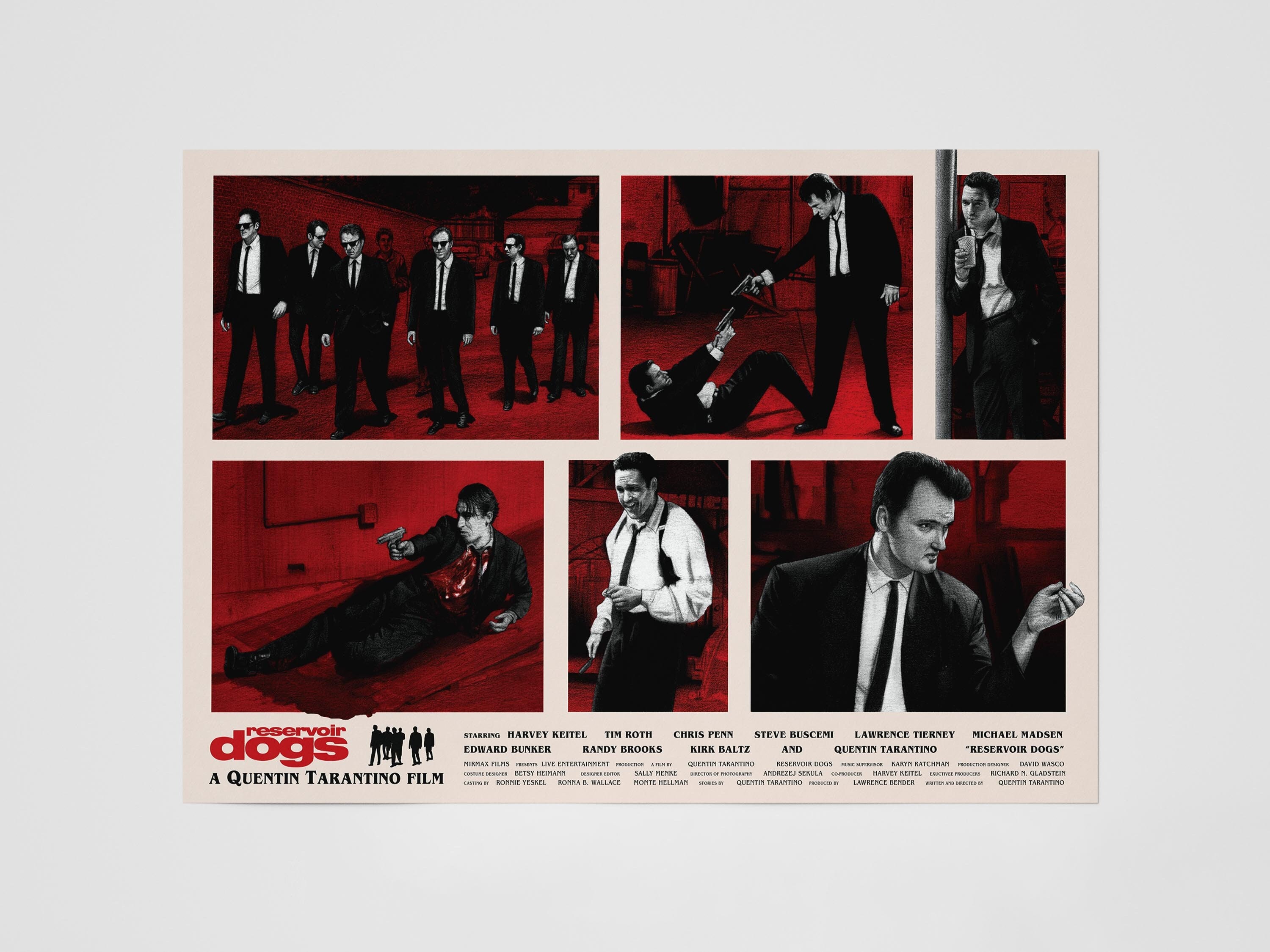 Reservoir Dogs Quentin Tarantino Movie Poster Print A5 - Illustration  Pencil Fan Artwork Alternative Film Poster Retro Minimalist Wall Decor -  Etsy, image size:3000x2250