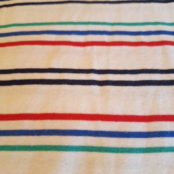 Lands End | Retro Rainbow Striped Short Sleeve T-… - image 3