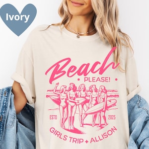 Beach Please Shirt, Custom Friends Team Tee, Vacation Shirt, Friendship shirts, Best Friends Shirts Personalized Group, Vacation crew shirts