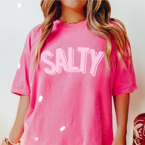 Salty Shirt, Salty Vibes Shirt, Comfort Colors, Trendy Beach Shirt, Summer Shirt, Vacation Shirt, Beach Shirt, Salty Summer, Sea Salt Sand.