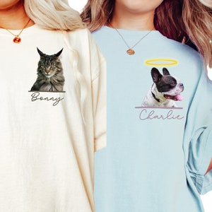 Personalized Pet Shirt, Dog Mom Gifts, Pet Lover, Cat Mom Shirt, Custom Dog Pullover, Photo  Pet Shirt, Customized Pet Memorial, Sweatshirt.