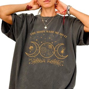 Shirt mystieke maan en zon, shirt hemels, shirt astrologie, shirt mystieke maanfase, shirt hemelse maan, shirt astronomie, shirt maan.