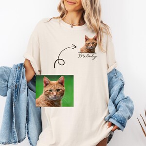 Personalized Pet Shirt, Dog Mom Gifts, Pet Lover, Cat Mom Shirt, Custom Dog Pullover, Photo  Pet Shirt, Customized Pet Memorial, Sweatshirt.