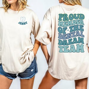 Camiseta del equipo dental, camiseta dental personalizada, camiseta dental, camiseta del grupo de la clínica dental, regalo para estudiante de dentista, camiseta del equipo dental.