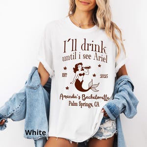 Funny Mermaid T-Shirt, Personalized Bachelorette Blouse, Unique Gifts for Brides Bachelorette Party T-Shirt, Funny Bachelorette Party Shirt.