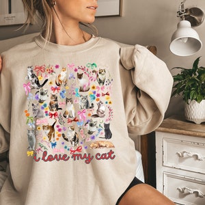 Katzenschnurrhaare, Katzenliebhaber Geschenk, Kokette, Katzen Sweatshirt, Unisex, coole Katzen Shirt, Katzen Kunst, süße Katzen, Katzenliebhaber Geschenk, Boho Cat Design T-Shirt