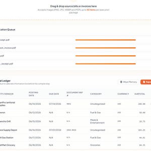 Automated Receipt Scanner & OCR Expense Tracker | Auto-Extract Invoice Data, Small Business Spreadsheet (Digital Download)