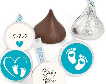 Babyparty Hershey Kuss Aufkleber, personalisierte Schokoladenetiketten, Babypartygeschenke