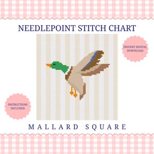 Mallard Digital Needlepoint Chart, 18 Mesh Needlepoint Chart For Painting