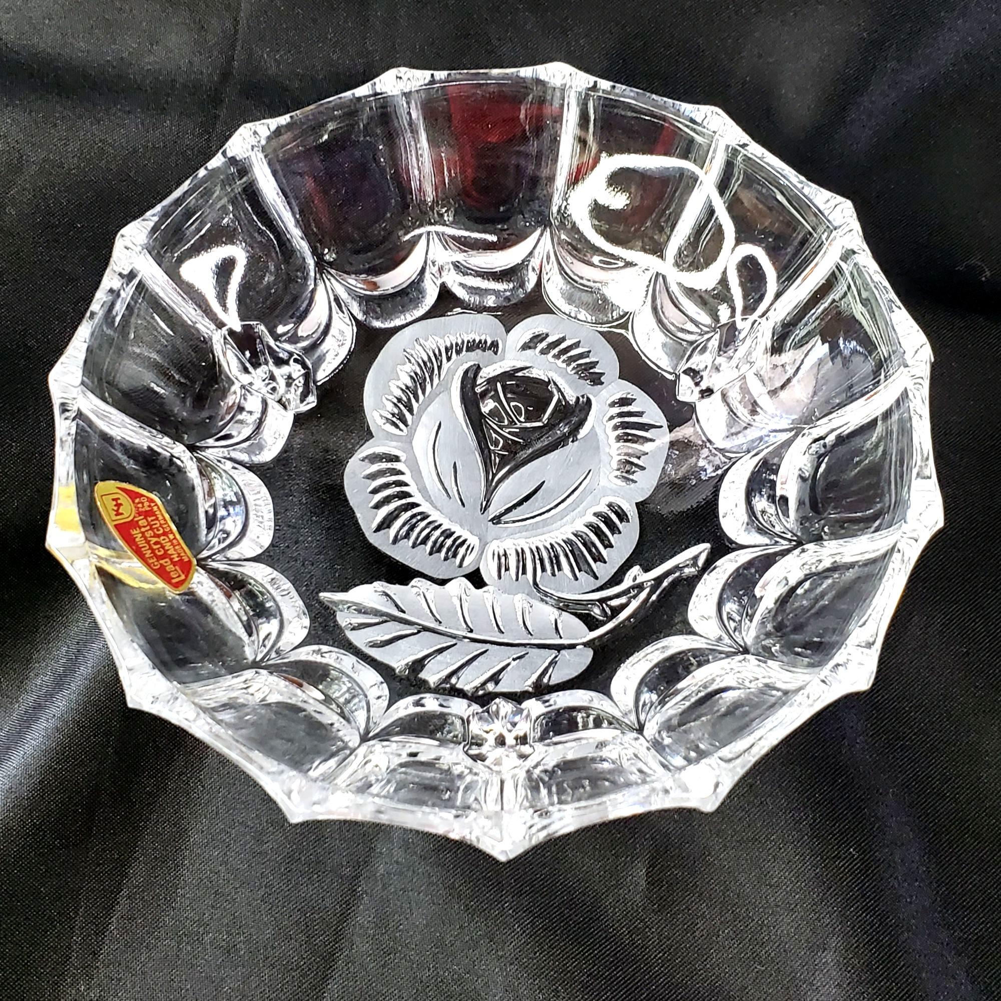 Lead Crystal Rose Bowl - Etsy