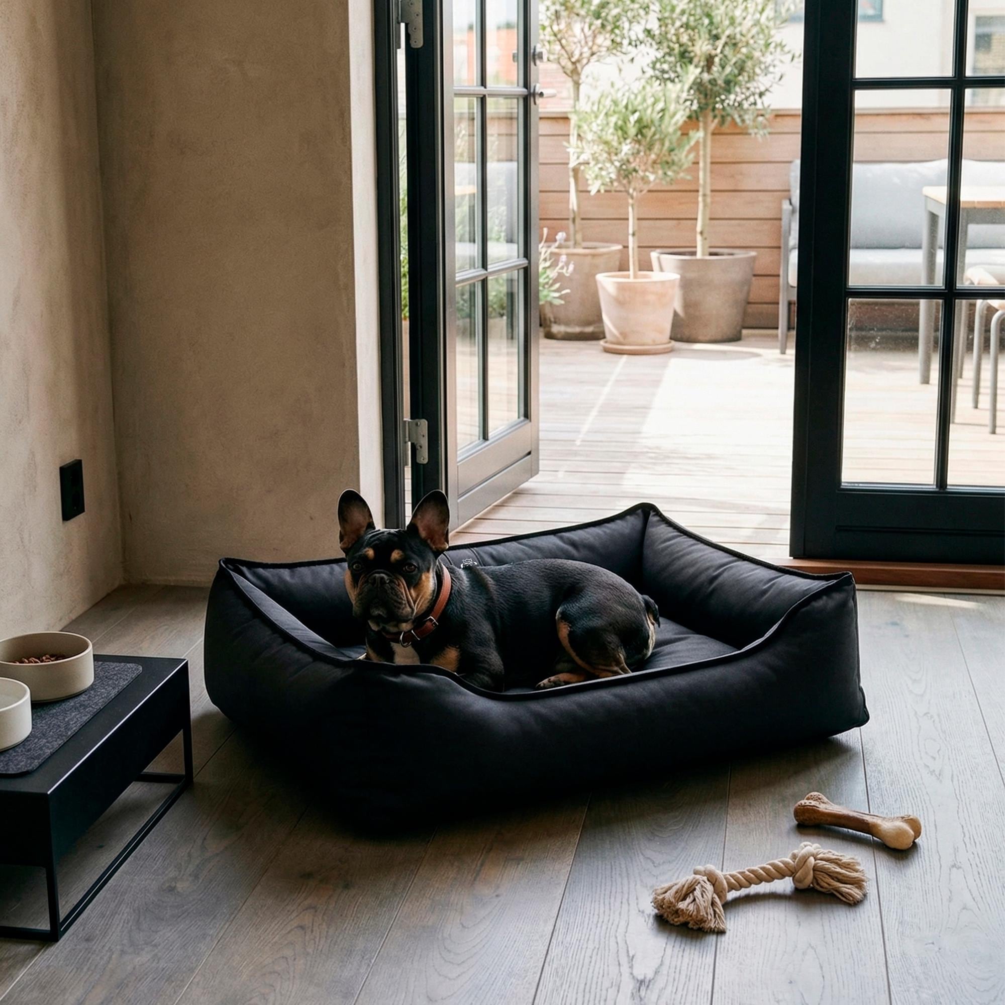 Rampa Cuneo In Schiuma Per Cani E Gatti – Scale Imbottite Per Divano E Letto, Rivestimento Rimovibile E Lavabile, Colore Blu Scuro