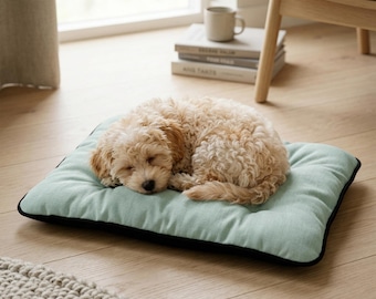 Tappetino per cani in microfibra color menta – Cuscino per animali domestici morbido, lavabile e minimalista (fondo impermeabile)