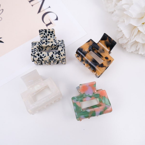 Mini Schildkröte Pony Clips, Haarkrallen für Frauen, Retro-Stil Haarkralle, bunte Mädchen Haarnadel, Haarschmuck, Geburtstagsgeschenk für sie