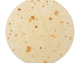 Alfombrilla de ratón con forma de tortilla de harina / Regalos mexicanos divertidos / Regalos latinos originales y extravagantes / Alfombrilla de ratón redonda y peculiar, diseño realista de tortilla