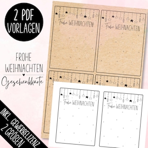 Print template Merry Christmas PDF template Print Download file Gift card bag Gift idea Raysin Gift idea Christmas present
