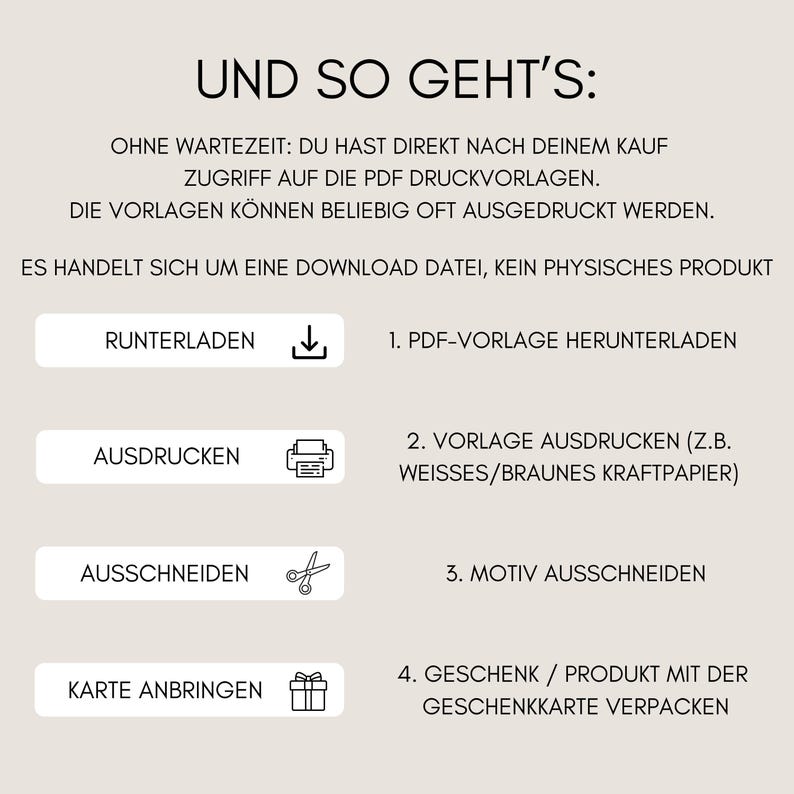 Anleitung der Frohe Weihnachten PDF Vorlage zum selbst Ausdrucken als Download Bastel-Datei für eine Geschenkkarte eines Mitbringsel mit z.B. Raysin Deko
