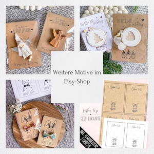 Weitere PDF Druckvorlagen für Weihnachten als Weihnachtskarte und Geschenkverpackung für Mitbringsel und Gastgeschenkideen