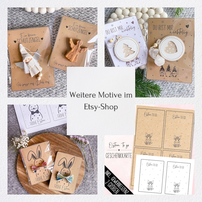 Weitere PDF Druckvorlagen für Weihnachten als Weihnachtskarte und Geschenkverpackung für Mitbringsel und Gastgeschenkideen