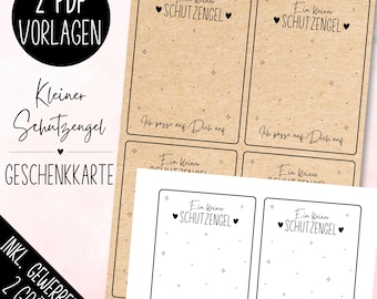 Printbaar PDF-sjabloon van een kleine beschermengel | Downloadbaar bestand | Ik waak over je | Cadeaukaart | Souvenir | Cadeau-idee voor Raysin
