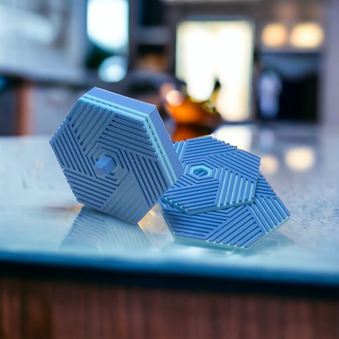 4x Coasters With Holder Dual Color - Etsy